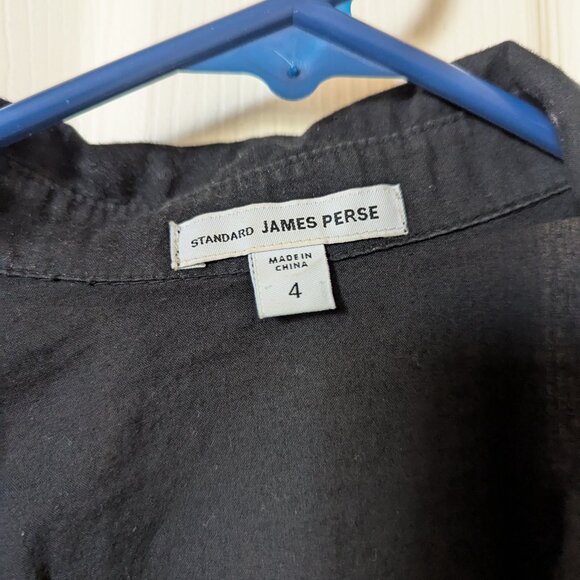 James Perse Black button up Large - Picture 3 of 4